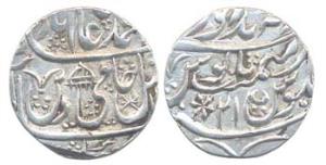 Dig Mint, Silver, ½ Rupee, in the name of Shah Alam II, Mahainderpur Mint, RY 21 (not in K