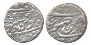 Mahadev Rupee, Silver, Rupee, with the additional Nagari legend reading Maadevji, with the