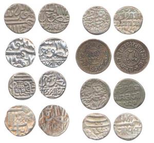 Assorted lot of Silver (10), Kori. Numerous rulers, types and dates, all are crude issues.