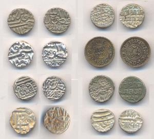 Assorted lot of Silver (7), ½ Kori. Numerous rulers, types and dates, all are crude issues