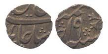 Murshidabad Mint, Silver, 1/16 Rupee (1 Anna), in the name of Shah Alam II, RY 19. Extreme