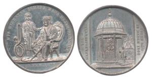Banaras Well Medal, Silver, Ishree Maharaja of Benaras, the Maharaja with his son on obv a