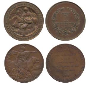 Bronze (2), Kendall Humanity Medal, Bombay Humanitarian League, AWARDED / TO / FOR / NOTAB