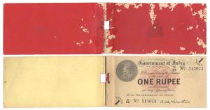 George V, Rupee 1, partial Booklet, 1st issue, 1917, signed A. C. McWatters, a booklet of 