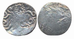 Punch-marked Coins, Kosala Janapada, 5th century BC, Silver Vimashatika, 4.09g, four-symbo