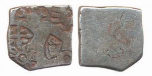 Punch-marked Coins, Post-Maurya, Mathura region (2nd century BC), Silver Karshapana, 3.24g