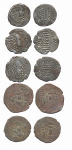 Indo-Sassanians, Billon (5), mixed lot of various types and varieties. All Very Fine. (5)