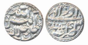 Akbar, Silver Rupee, 11.40g, Patna Mint, 43 Ilahi, Azar Month. Broad flan, fully centred. 