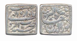 Jahangir, Square Silver Rupee, 11.32g, Agra Mint , AH 1025 / 11, Ardibihisht Month. About 