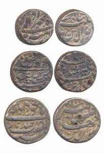 Jahangir, Silver Rupees (3), of Burhanpur, Qandhar, Patna Mints. Fine+ (3)