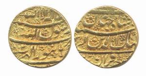 Shah Jahan, Gold Mohur, 10.93g, Burhanpur Mint, AH 1038/2. Good Very Fine, Rare.
