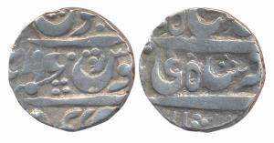 Hukeri, Silver Rupee, 11.34g, in the name of Muhammad Shah. Fine+, Scarce.