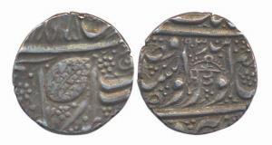 Amritsar, Silver Rupee, VS 1903 (1885), Gurumukhi ‘Sate’ beneath Chhatra. Good Very Fine a