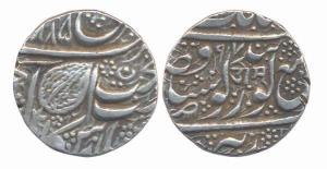 Amritsar, Silver Rupee, VS 1885 / 97, Nagari 'OM'. Good Very Fine and Scarce.
