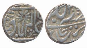 Lakshman Singh (1833/1847), Silver Rupee, 10.94g, No Date. Good Very Fine, Very Scarce.Bij