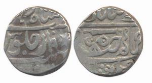 Daulat Rao, Silver Rupee, Shadhorah Mint. About Very Fine, Scarce.