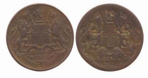 Copper ¼ Anna, 5.52g, brokerage (lakhi). Very Fine for the type, Rare.