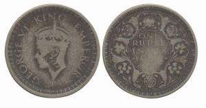 George VI, Silver Rupee, shroff counter mark ‘Ram’. Good Fine, Rare.