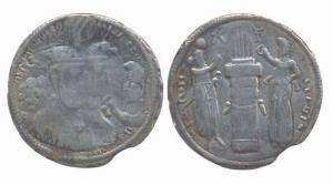 SASSANIAN, Varahan I, 271-74, Silver Drachm, 4.19gm, Conjoined busts of king & queen right