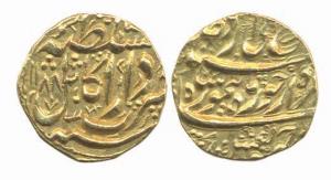 Taimur Shah, Gold Mohur, 10.84g, Kabul Mint, AH 1188 (date not in KM). Good Very Fine, Sca