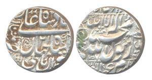 Shah Jahan, Silver, Rupee, Multan Mint, Square-area, AH 1057/21, mint name in the left mar