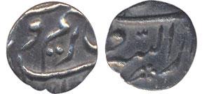 Farrukhsiyar, Silver (0.65 g), 1 Anna (1/16 Rupee), Burhanpur, Dar-us-Sarur Mint. Very Fin