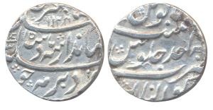 Jahandar Shah, Silver, Rupee, Itawa Mint, AH 1124/Ahad, Sahib Qiran type. Broad flan, Very