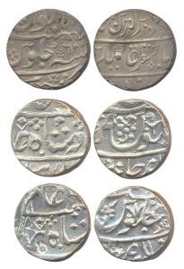 Silver (2), Rupee, Balwantnagar and Chandor (2) Mints. Very Fine+, Scarce. (3)