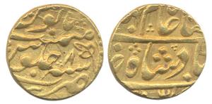 Madhopur Mint, Gold, Mohur, in the name of Shah Alam II, Sawai Jaipur Mint, RY 8, with a s