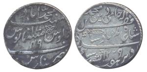 Muhammadbad Benaras, Silver, Rupee, in the name of Shah Alam II, AH 1229/17-49, oblique mi