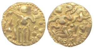 Ceylon, Shri Lankan Kings, 10th century, Gold, Kahavanu, Chola-type king on obv with legen