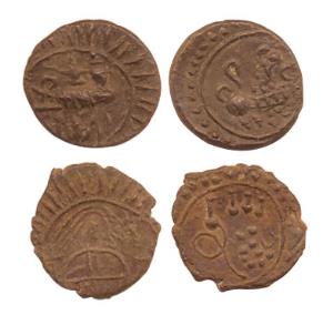Eastern Chalukya of Vengi, Copper (2), issues based on the coins of earlier Vishnukundin d
