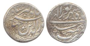 Jahangir, Silver, Rupee, Ahmadnagar Mint, nur-ud-din type, AH 1027/13, Shahrewar Month. Ab