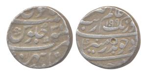 Aurangzeb, Silver, Rupee, Sambhar Mint, AH 1099/31. Test marks, Very Fine, Rare.