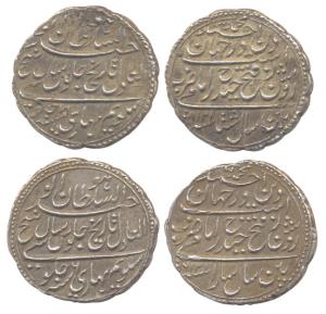 Tipu Sultan, Silver (2), Rupee, Patan Mint, AH 1216/6 and 1218/8. Sharp lettering, Very Fi
