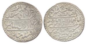 Jaswant Rao, Silver, Nazarana Rupee, with the name of Mughal Emperor, Indore Mint, AH 1222