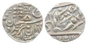 Umaid Singh, Silver, ½ Rupee, with the name of George V, Nagari initial Aum on rev. Ex-mou
