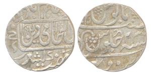 Mahadji Rao, Silver, Rupee, in the name of Shah Alam II, Narwar Mint, AH 1194/23, floral d