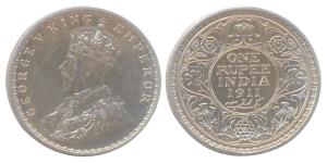George V, Silver, Pig Rupee, Mule (without the Pig design that is due to the incorrect par