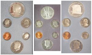 USA, 1984, 1987 and 1990 Proof Sets (3), Prestige Set series, each set includes a Silver D