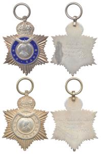 Indian Title Badges, George V, a Pair of Rao Sahib and Rao Bahadur Medals, Silver (2), awa