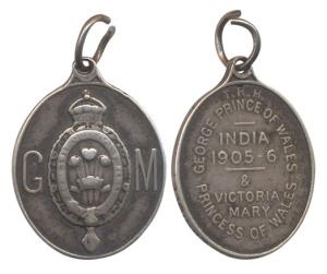 Prince & Princess of Wales Medal, Silver, the visit of Prince and Princess of Wales to Ind