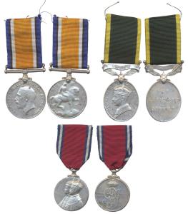 Group of 3 Medals: British War Medal, George V; Jubilee Medal of George V and Queen Mary; 