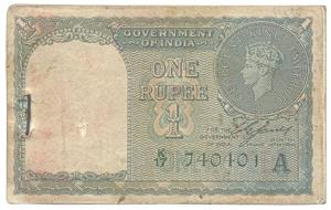 George VI, Rupee 1, 1st issue, 1944, signed C. E. Jones, bundle, (Jhun #1.1C). First and l