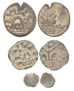 Anandas of Karwar, Mulananda, Lead (2), chaitya and legend on obv tree symbol on rev; Silv