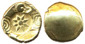 Yadavas of Devagiri, Rama deva, Gold, Padma Tanka, big Padma (lotus) in centre with other 