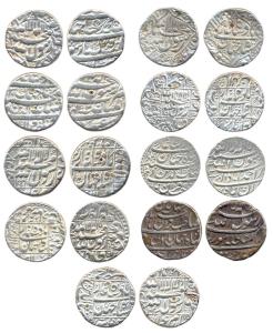 Shah Jahan, Silver (9), Rupee, Ahmedabad, Akbarabad,Burhanpur, Daulatabad, Lahore, Multan 
