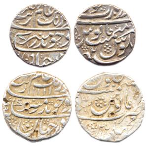 Aurangzeb, Silver (2), Rupee, Machlipatan and Bandar-i-Mubarak Mints. Very Fine+, Scarce. 