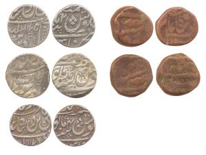 Banaras Mint, Silver (3), Rupee, Copper (2), in the name of Shah Alam II, Fine to Very Fin