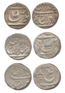 Silver (3), Rupee, Karam Singh (2) and Rajinder Singh. Very Fine+,Scarce. (3)